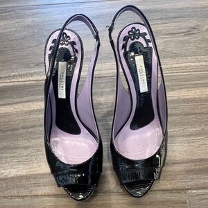 Pollini black sling backs
